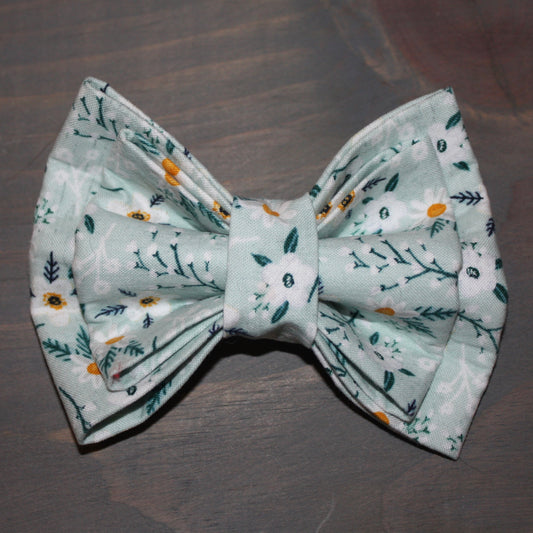 Blooms on Sage Bow Tie