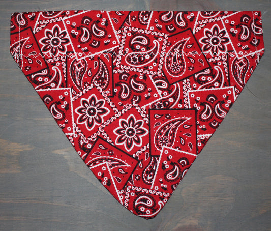 Classic Red Bandana Over the Collar Bandana